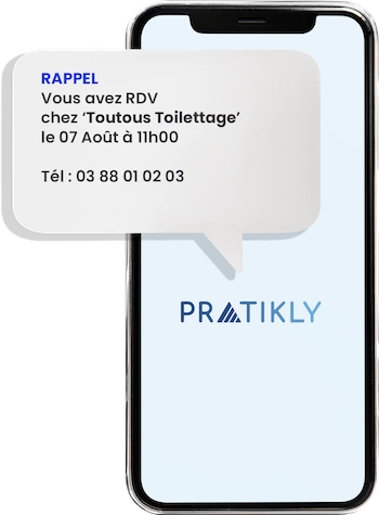 Rappel SMS d'un rendez-vous toilettage