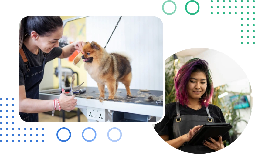 toiletteuse utilisant logiciel de rendez-vous en ligne
